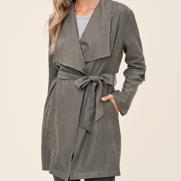 Jackets & Blazers - NWT Belted Wrap Coat in Olive